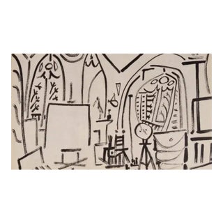 Picasso Sketchbook Carnet De La Californie Lithograph 3 Dated 3/11/1955 For Sale