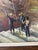 Original Signed “Sher” Oil on Canvas – Harbor Fishing Village With Men & Boats – Framed, 31.25” X 26” For Sale - Image 14 of 14