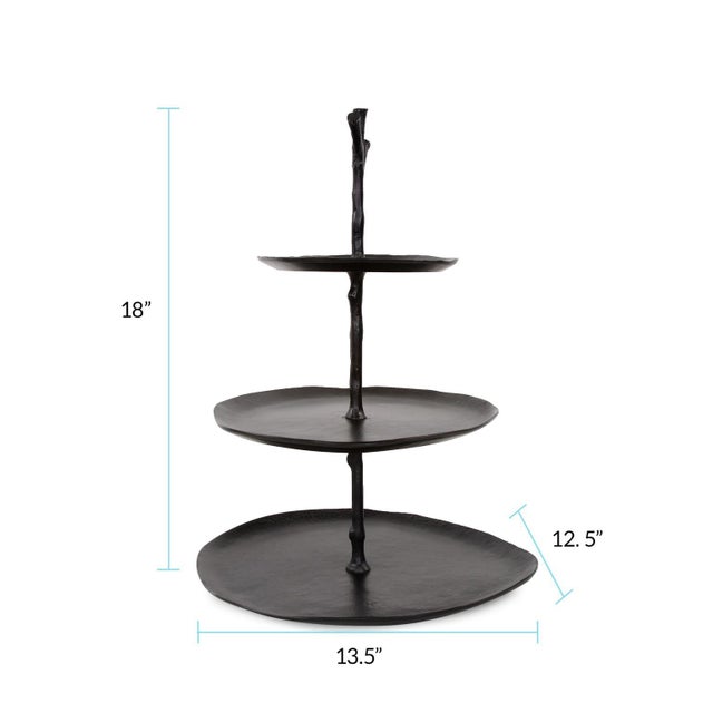 Metal Zara Three Tiered Contemporary Display Stand For Sale - Image 7 of 10