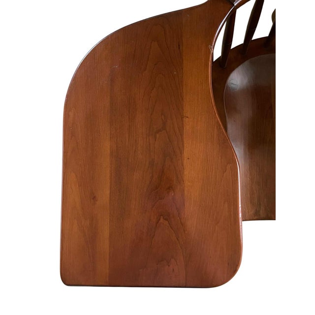 Mid 20th Century Vintage Walnut Pennsylvania Windsor Writing Chair With Two Drawers For Sale - Image 13 of 18