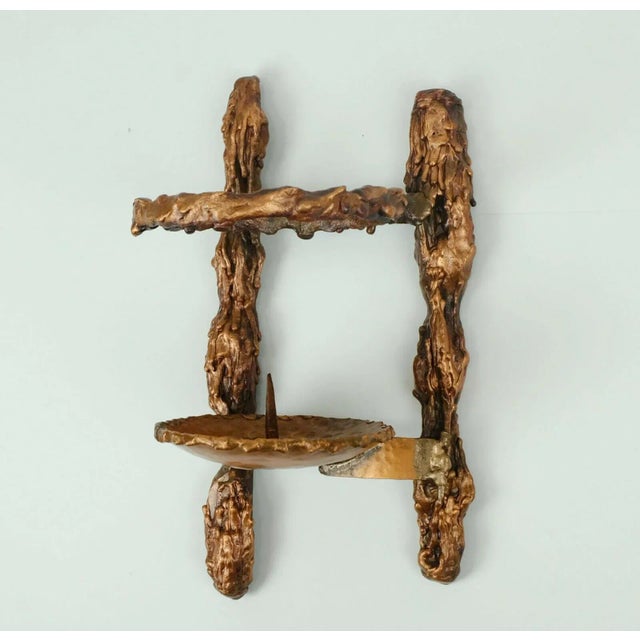 Mid-Century Modern Large Copper Candlestick, 1960s For Sale - Image 3 of 8