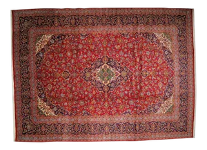 1970's Persian Kork Kashan Rug- 9'9" X 13'6"