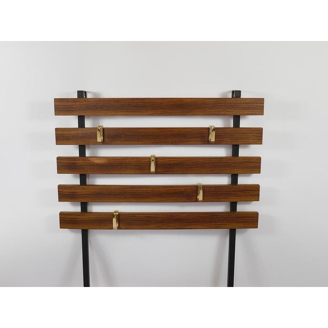 Vintage Wall Coat Rack in Walnut by Carl Aubock, 1950s For Sale - Image 9 of 13