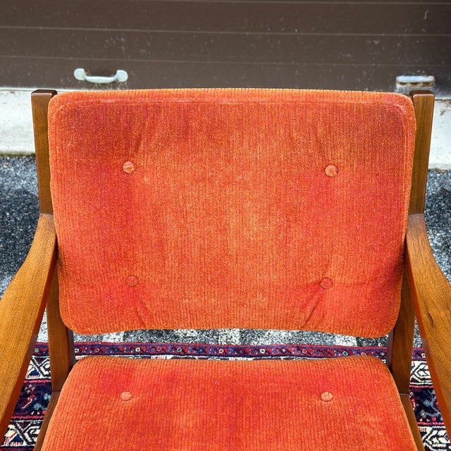Wood Mid-Century Modern Signed Gunlocke Sculpted Walnut Armchair For Sale - Image 7 of 12