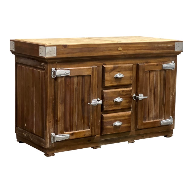 Williams Sonoma French Berthillon Butcher Block Kitchen Island Chairish