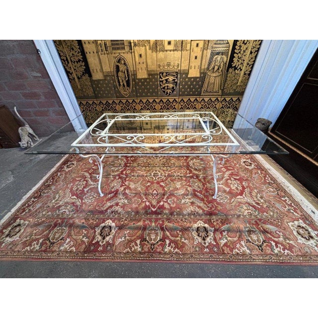 Metal Iron and Glass Garden Set, Set of 7 For Sale - Image 7 of 12