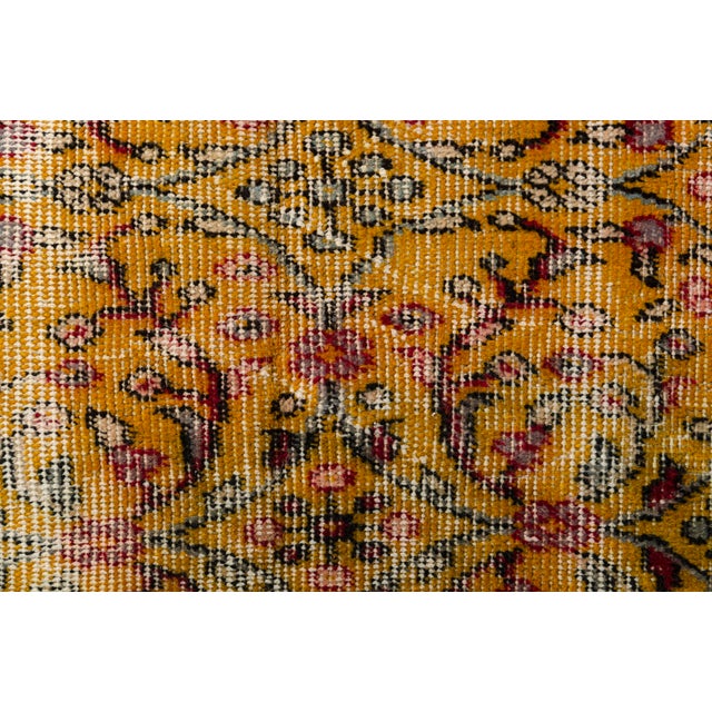 Orange Handknotted Anatolian Kurdish Rug For Sale - Image 10 of 10