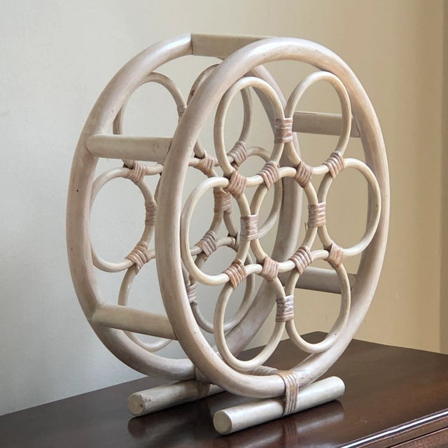 1970s Bentwood Bamboo Circular Wine Rack For Sale - Image 11 of 13
