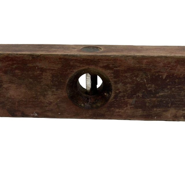 Wood Antique Late 19th Century Primitive Sargent & Co. Ny Wooden Bubble Level For Sale - Image 7 of 12