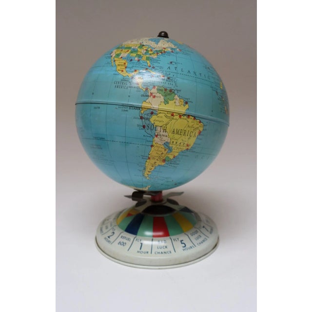 Magnetic Air Race Globe created for Replogle in 1952 as an innovative 'spinner' type point-to-point race game. Featuring...