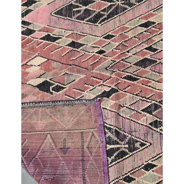 1970s Blush Pink Tribal Berber Rug - 7.2 X 5.7 Ft For Sale In Cleveland - Image 6 of 8