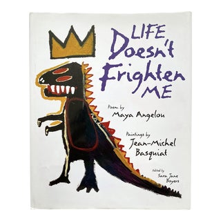 Jean Michel Basquiat & Maya Angelou " Life Doesn't Frighten Me " Vintage 1993 1st Edtn Hardcover Pop Art Book For Sale