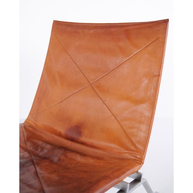 Animal Skin PK22 Easy Chair in Patinated Cognac Leather by Poul Kjærholm for E. Kold Christensen, 1950s For Sale - Image 7 of 16