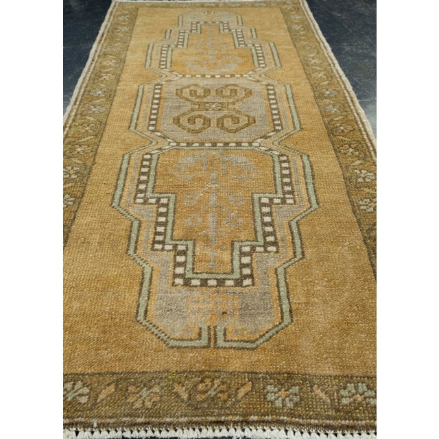 Turkish Turkish Mini Rug Oriental Hand Knotted Vintage Rug 1'8" x 3'3" #16253 For Sale - Image 3 of 8