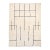 Abstract Blueprint Grid Hand-Knotted Wool Rug | 10'8" X 7'11" | One of a Kind For Sale