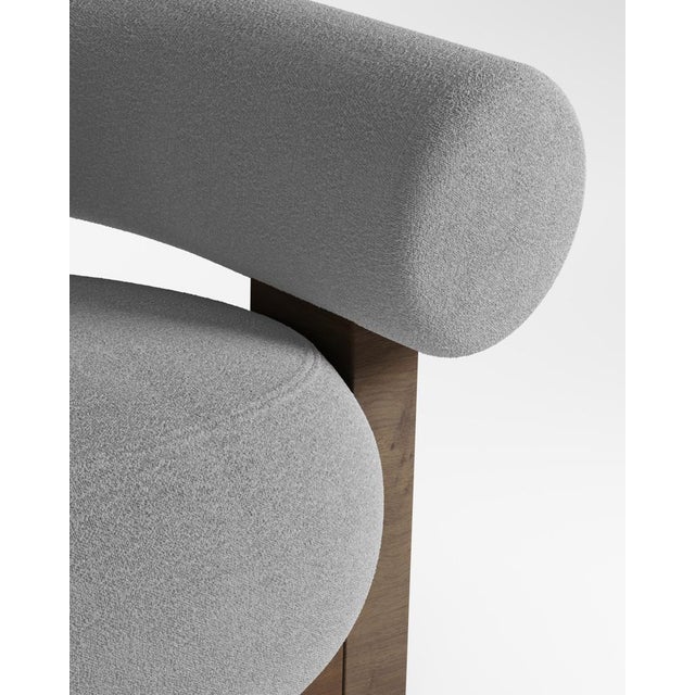 Cassete Armchair in Boucle Light Grey and Smoked Oak by Alter Ego for Collector, in New conditions. Designed from 2000