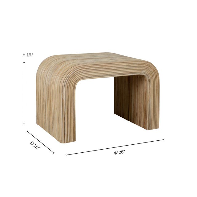 Coastal Small Bahia Bench, Natural For Sale - Image 3 of 6