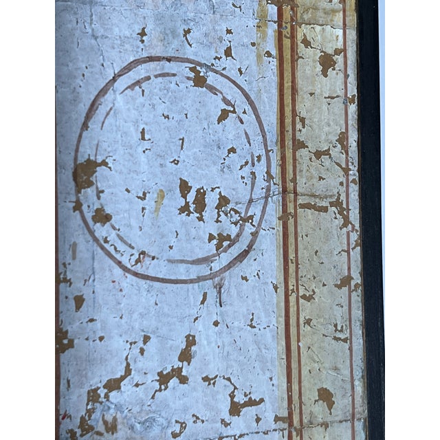 Large Neoclassical Pompeian Style Six Panel Folding Screen With Trompe L’Oeil Interior Scene For Sale - Image 11 of 12