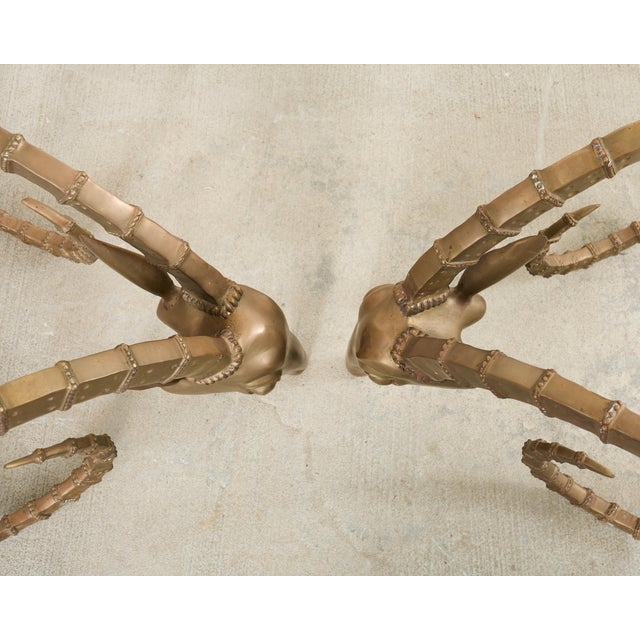 Brass Ibex Rams Head Cocktail Table After Alain Chervet For Sale - Image 15 of 17