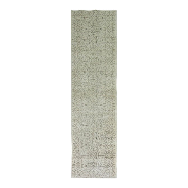 Neutral 20th Century Brown Beige Turkish Runner For Sale