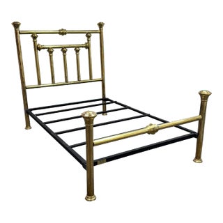 Full Size Worthen Centennial Brass Bed Frame For Sale
