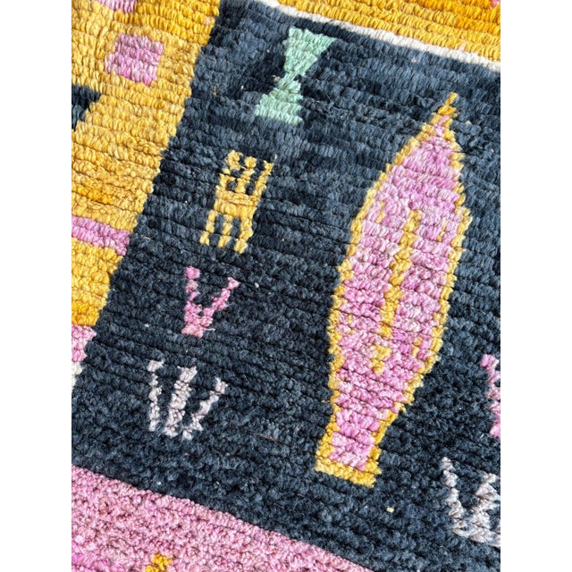 Pink Pink Boujad Rug - Handwoven Berber Wool Area Rug For Sale - Image 8 of 9