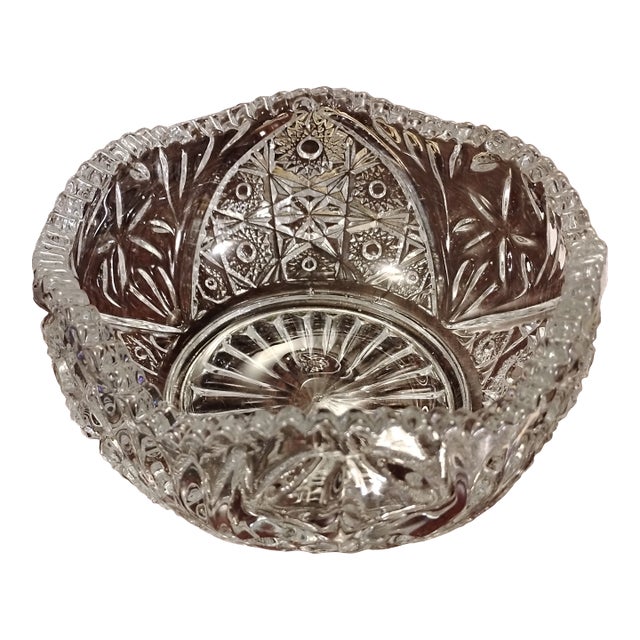 1960s LE.Smith Americian Heritage Pressed Glass Bowl For Sale
