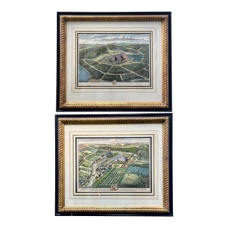 18th Century Hand Colored Engraving by Johannes Kip, Set of 2. For Sale