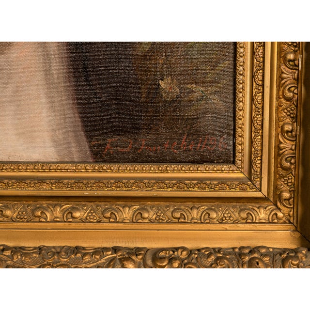 Large Antique French 19th Century Oil Canvas Painting "Hearts Awakening" Cherubs by William-Adolphe Bouguereau, 1892 For Sale - Image 13 of 14