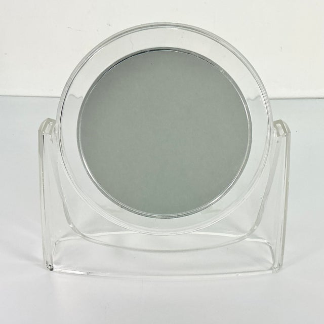 1970s Vintage Lucite Tabletop Flip Makeup Mirror, Charles Hollis Jones Attributed For Sale - Image 15 of 18