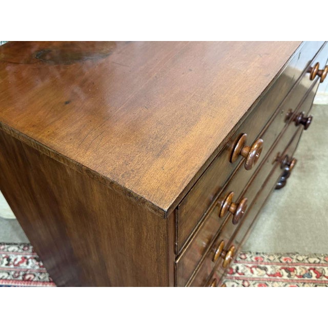 19th Century Victorian English Mahogany Chest of Drawers For Sale - Image 6 of 18