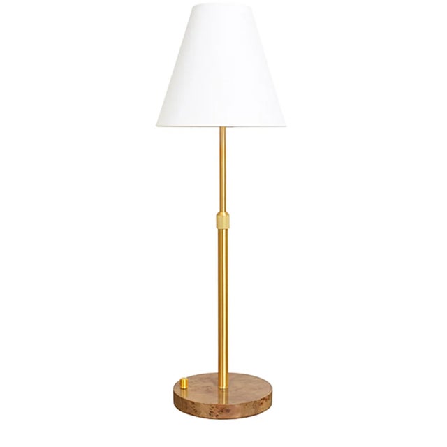 Metal Matthew Izzo Home Jace Rechargeable and Adjustable Brass Table Lamp For Sale - Image 7 of 7