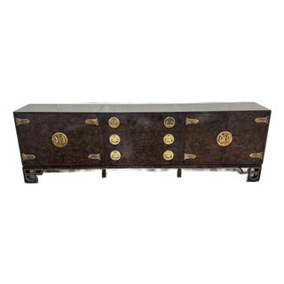 Mastercraft William Doezema Burled Credenza For Sale