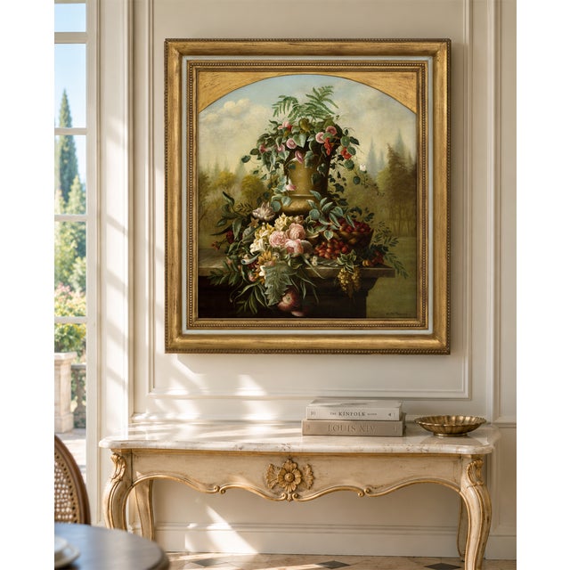 Carlo De Tommasi, Flowers, 2018, Oil on Canvas, Framed For Sale - Image 6 of 7