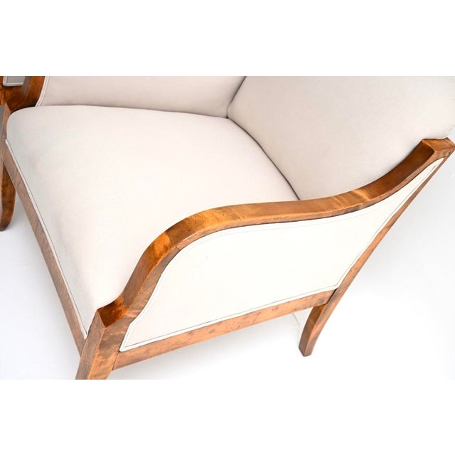 Antique Swedish Satin Birch Armchairs, 1900, Set of 2 For Sale - Image 10 of 11