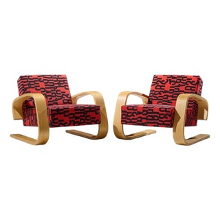 Alvar Aalto Armchair 400 Tank Mid Century Bentwood Lounge Chairs - Pair For Sale