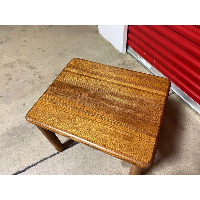 Vintage Solid Oak Side Table’s - a Pair | Chairish