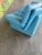 Animal Skin Vintage Postmodern Italian Nicoletti Attrb Blue Leather Sofa For Sale - Image 7 of 12