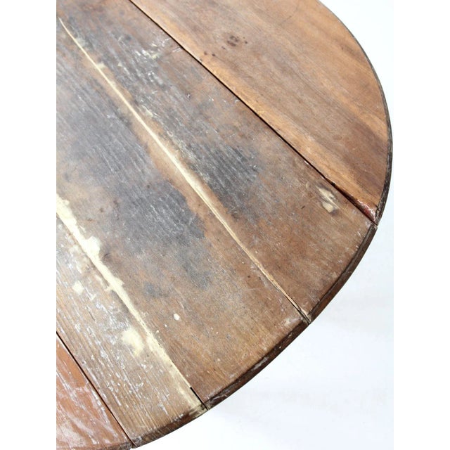 Antique Painted Drop Leaf Table For Sale - Image 6 of 12