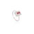 Art Deco Modern Style 14k White Gold Ruby Diamond Halo Birthstone Ring Size 7 For Sale - Image 3 of 14