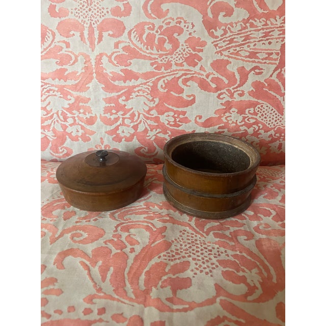 1920s Vintage Turned Wood Box For Sale - Image 5 of 7