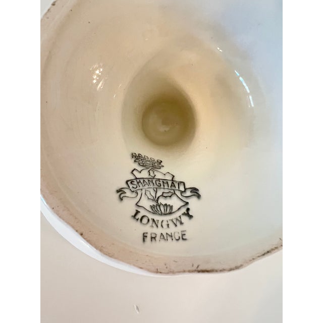 1900 - 1909 Longwy Shanghai French Ironstone Compote For Sale - Image 5 of 5