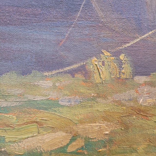 Gerard Beutner, Boats Moored on the Shore, 1920s, Oil on Canvas, Framed For Sale - Image 14 of 18