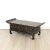 A Korean scholar's low table with three drawers and hoof feet, inlaid with a dragon, circa 1900. This piece has small...