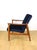 Wood Navy Blue GFM-64 Armchair in Dark Wood from Edmund Homa, 1970s For Sale - Image 7 of 13