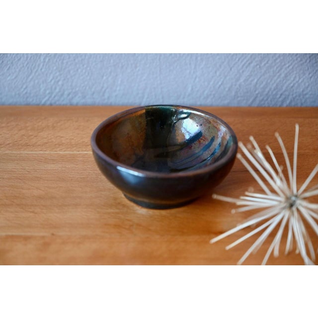 Vintage Glazed Stoneware Bowl, 1970s For Sale - Image 3 of 7