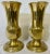 Metal Vintage Pair of Heavy Brass Church Alter Vases With Hexagonal Bowls From England - Circa 1950’s For Sale - Image 7 of 8