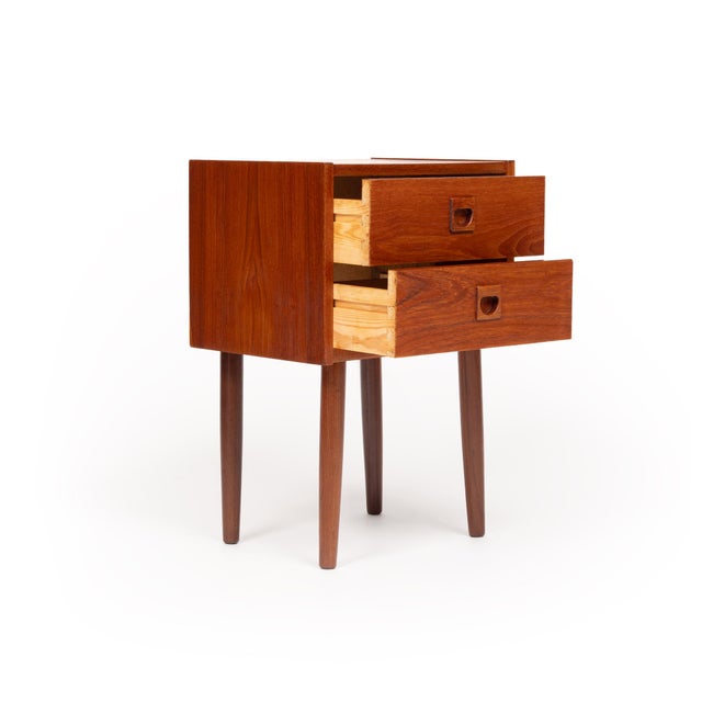 Mid-Century Modern Vintage Danish Mid-Century Teak Nightstand 1960s For Sale - Image 3 of 6