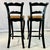 1980s Vintage Boho Chic Farmhouse Rush Seat Ladderback Barstools - A Pair For Sale - Image 13 of 17