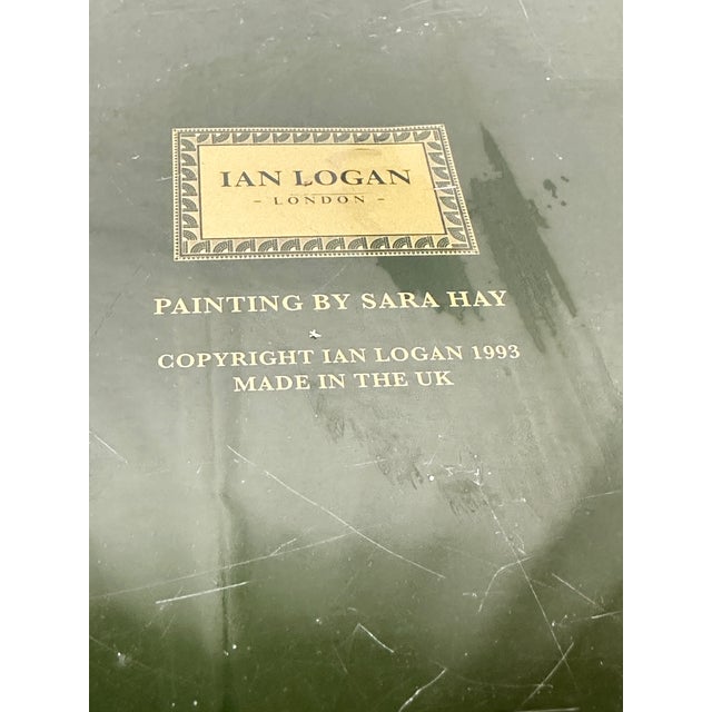 Metal Large Vintage 1993 Ian Logan of London Lemon Bowl Tole Painted Metal Serving Tray For Sale - Image 7 of 7